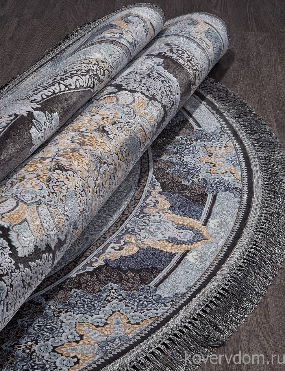 Ковер FARSI 1200 266 DARK GRAY Круг Ковер FARSI 1200 266 DARK GRAY Круг