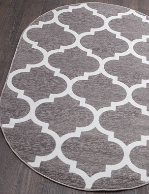 Ковер MEGA CARVING WK d422 GRAY-NATURAL Овал