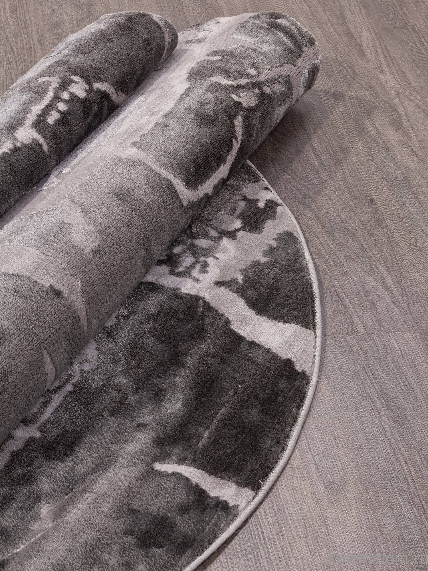 Ковер TEMPO 0101QB C.POLY L.GREY / D.GREY Круг Ковер TEMPO 0101QB C.POLY L.GREY / D.GREY Круг