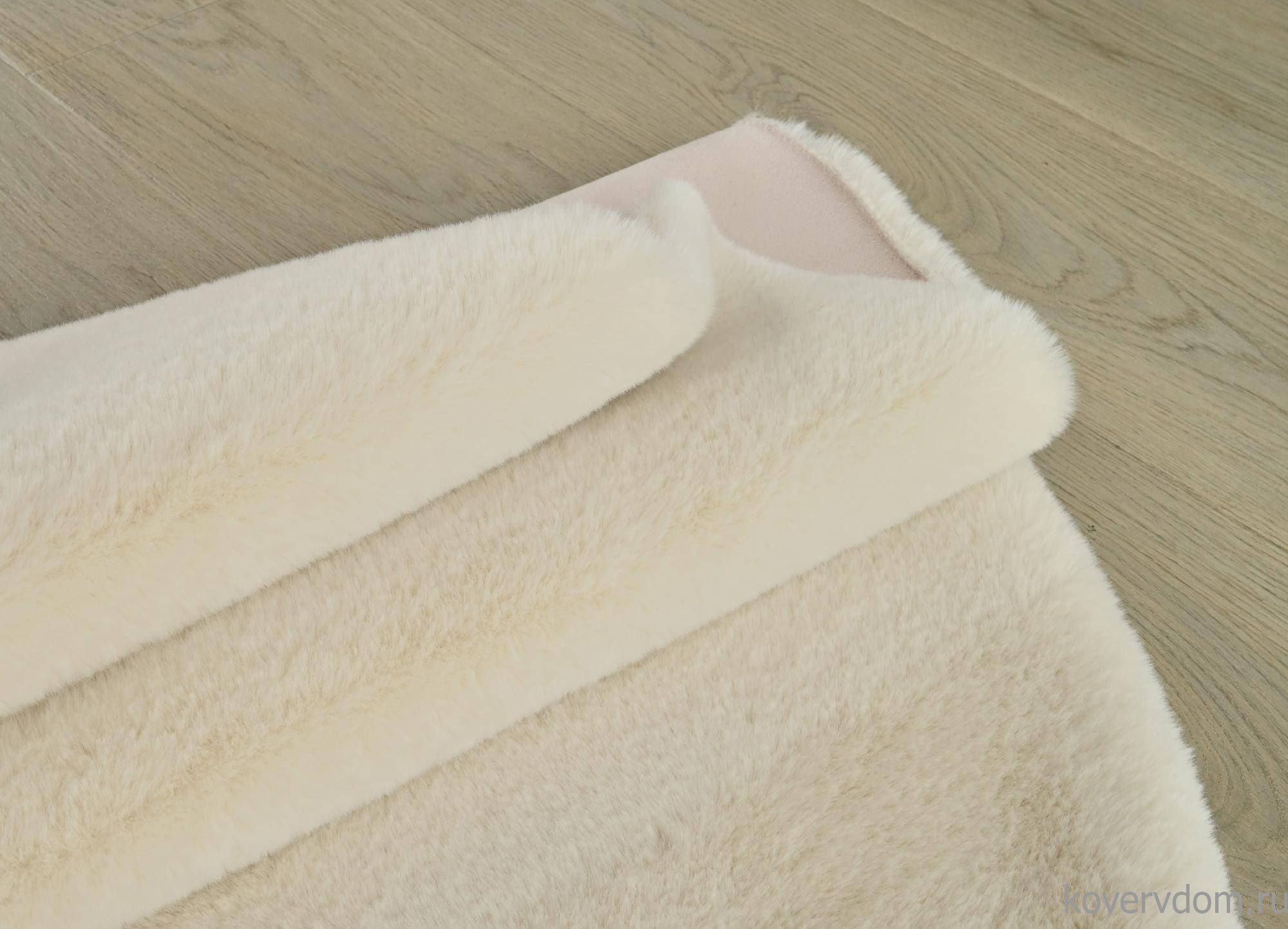 Ковер из искусственного меха RABBIT PREMIUM MS1000 CREAM Круг