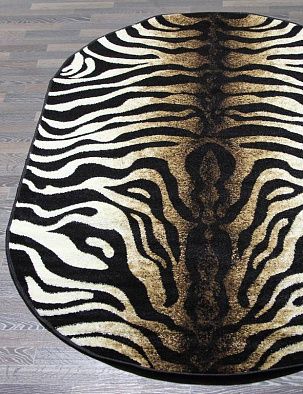 Ковер SUNRISE 2 D053 BLACK-CREAM Овал