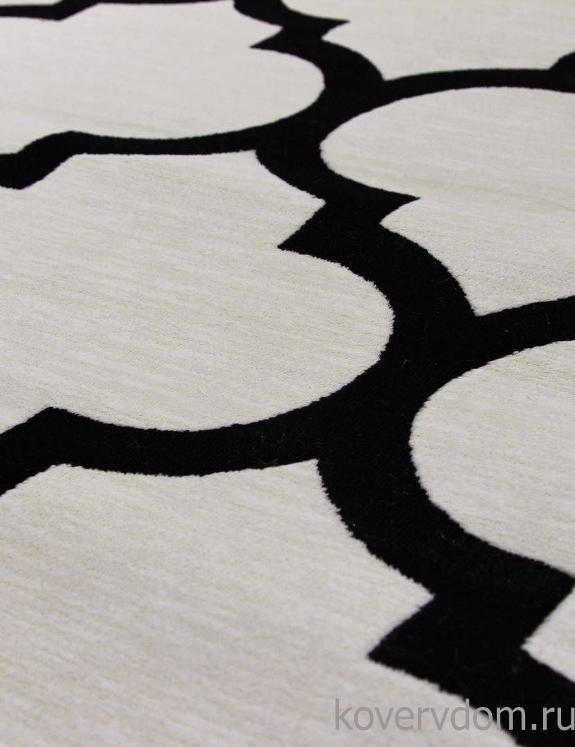 Ковер MEGA CARVING WK d422 CREAM-D.NAVY Овал Ковер MEGA CARVING WK d422 CREAM-D.NAVY Овал