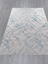 Пушистый ковер LIMAN F164 GRAY-D.BLUE