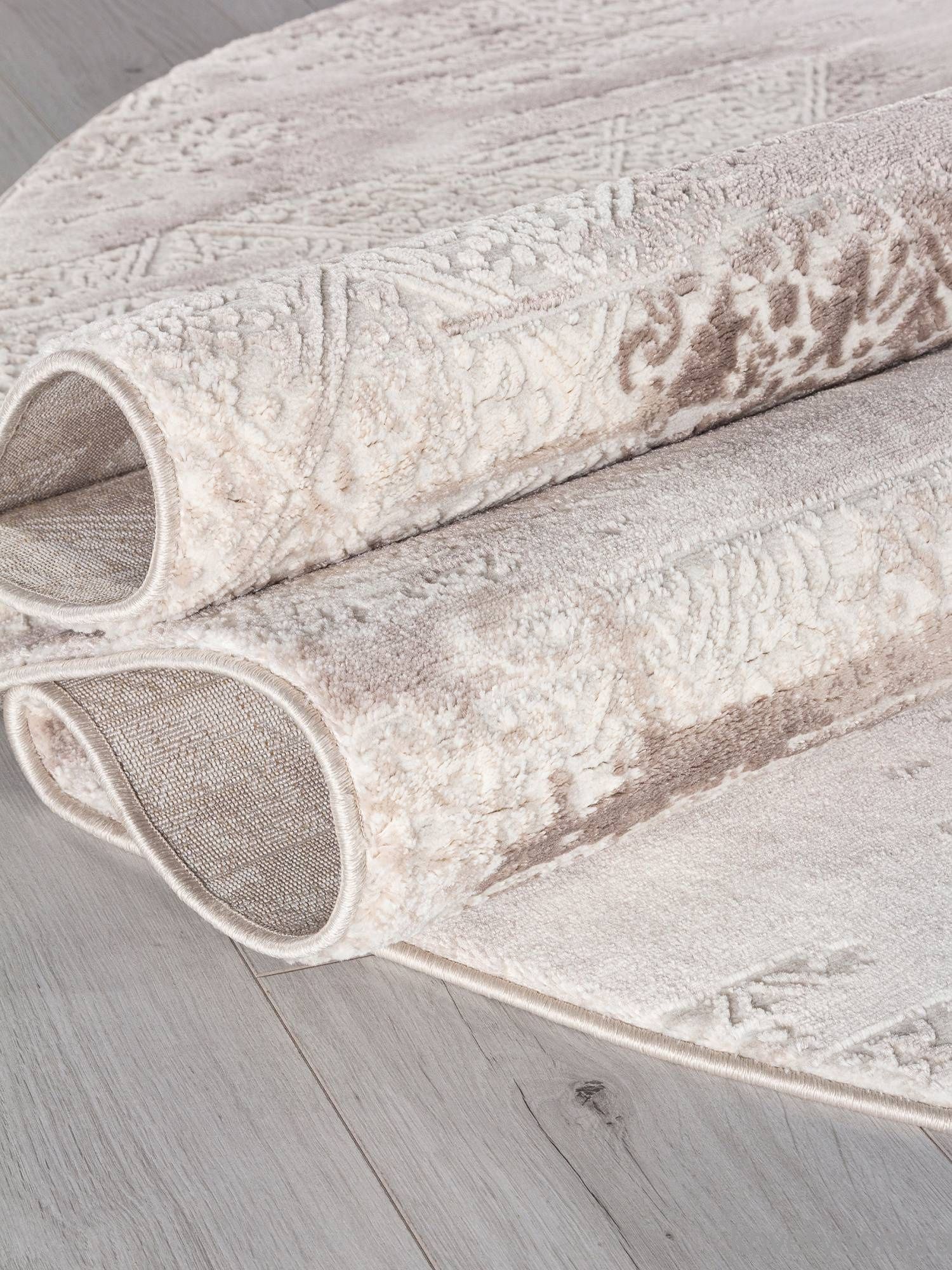 Ковер BRAND O2118 680 CREAM / BROWN Овал